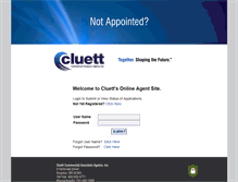 Tablet Screenshot of cluettinsurance.net